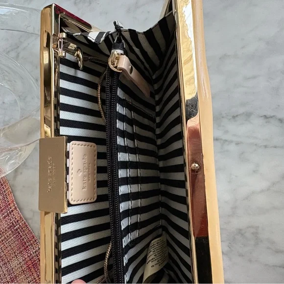 Kate Spade peachy cream radio Clutch - Picture 5 of 6
